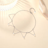 Boho 925 Silver Zircon Anklet for Women