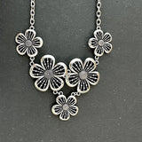 Patchwork Flowers Pendant Necklace Boho Vintage Choker