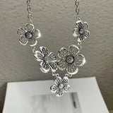 Patchwork Flowers Pendant Necklace Boho Vintage Choker
