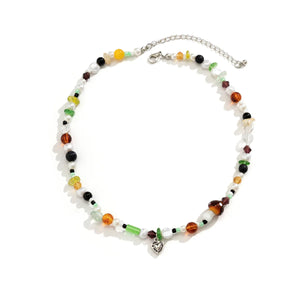 Bohemian Acrylic Pearl Pendant Necklace for Women - Summer Beach Choker Jewelry