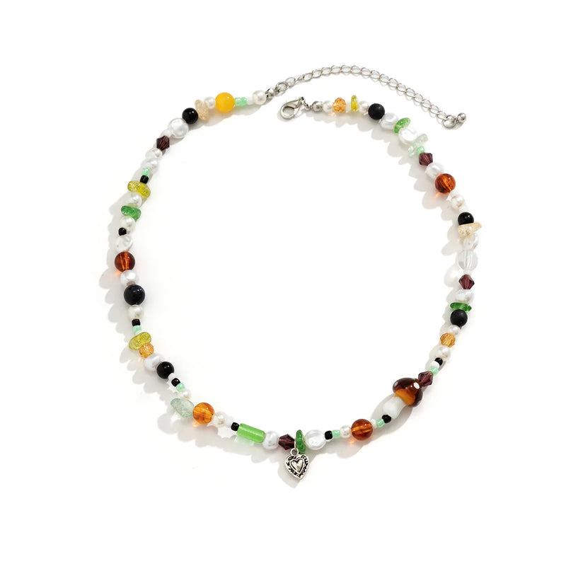 Bohemian Acrylic Pearl Pendant Necklace for Women - Summer Beach Choker Jewelry