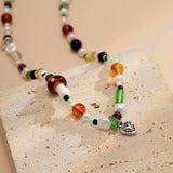 Bohemian Acrylic Pearl Pendant Necklace for Women - Summer Beach Choker Jewelry