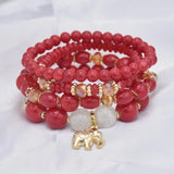 Bohemian Elephant Charm Bracelet for Women