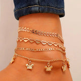 Bohemian Arrow Anklet Bracelet for Women, Summer Beach Style