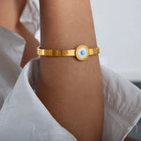 Bohemian Beach Eye Charm Women Friendship Jewelry Stainless Steel Bracelet