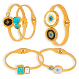 Bohemian Beach Eye Charm Women Friendship Jewelry Stainless Steel Bracelet