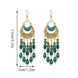 Bohemian Multicolor Beaded Drop Dangle Earrings