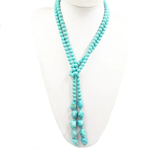 Bohemian Beads Turquoise Stone Collar Necklace Women Party Jewelry