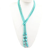 Bohemian Beads Turquoise Stone Collar Necklace Women Party Jewelry