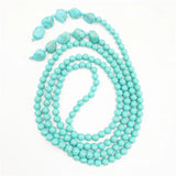 Bohemian Beads Turquoise Stone Collar Necklace Women Party Jewelry