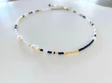 Bohemian Glass Bead Necklace Freshwater Pearl Christmas Gift