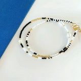 Bohemian Glass Bead Necklace Freshwater Pearl Christmas Gift