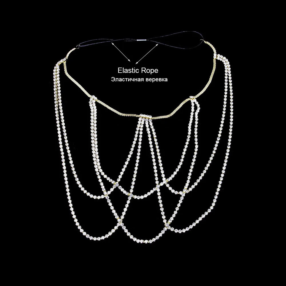 Bohemian Silver Rhinestone Thigh Chain Sexy Leg Chain