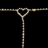 Bohemian Rhinestone Thigh Chain Heart Leg Chain