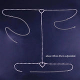 Bohemian Rhinestone Thigh Chain Heart Leg Chain