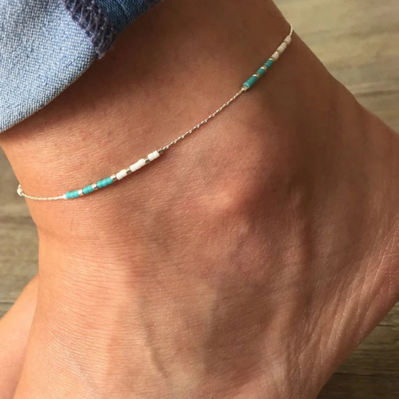Boho Turquoise Beads Anklet Bracelet for Women