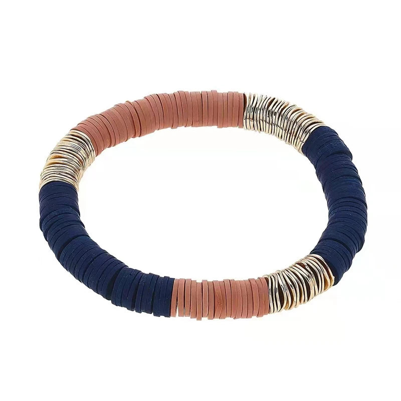 Bohemian Soft Pottery Elastic Rope Couple Bracelet Gift for Girlfriends