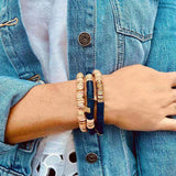Bohemian Soft Pottery Elastic Rope Couple Bracelet Gift for Girlfriends