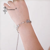 Boho Rhinestone Butterfly Charm Bracelet