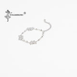 Boho Rhinestone Butterfly Charm Bracelet