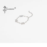 Boho Rhinestone Butterfly Charm Bracelet