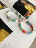 Bohemian Friendship Bracelet Stackable Enamel Rainbow Tile Bracelet