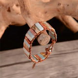 Bohemian Natural Stone Leather Bracelet