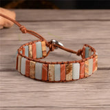 Bohemian Natural Stone Leather Bracelet