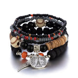 Bohemian Coin Wing Pendant Bracelet Set for Women