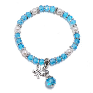 Bohemian Beaded Crystal Bracelet Small Fresh Elastic
