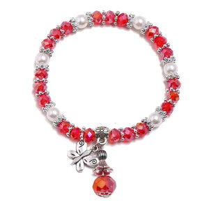 Bohemian Beaded Crystal Bracelet Small Fresh Elastic