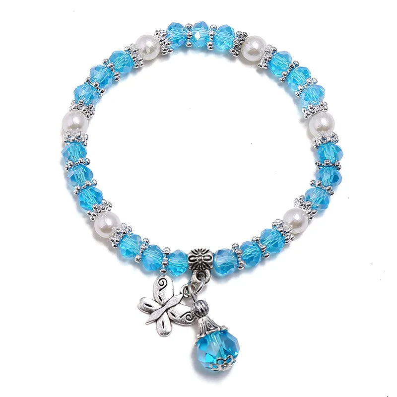 Bohemian Beaded Crystal Bracelet Small Fresh Elastic
