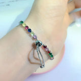 Boho Rainbow Zirconia Bangle Jewelry for Girls Women