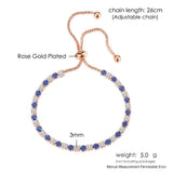 Boho Rainbow Zirconia Bangle Jewelry for Girls Women