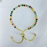 Boho Rainbow Zirconia Tennis Bracelet Bangle