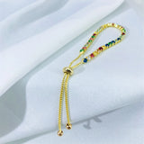 Boho Rainbow Zirconia Tennis Bracelet Bangle