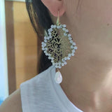 Bohemian Braided Long Earrings with Crystal Beads
