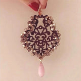 Bohemian Braided Long Earrings with Crystal Beads