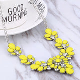 Bohemian CZ Crystal Statement Necklace Collar