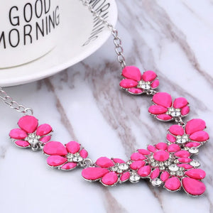 Bohemian CZ Crystal Statement Necklace Collar