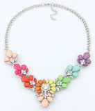 Bohemian CZ Crystal Statement Necklace Collar