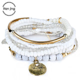 Bohemian Candy Beads Bracelet LOVE Charm Girlfriend Pulseras