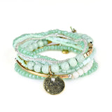 Bohemian Candy Beads Bracelet LOVE Charm Girlfriend Pulseras