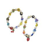 Candy Flower Bracelet Baroque Pearl Stretch String