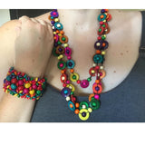 Ethnic Coconut Shell Wood Bead Jewelry Set for Women