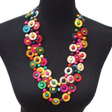 Ethnic Coconut Shell Wood Bead Jewelry Set for Women