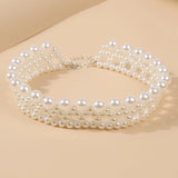Bohemian Pearl Clavicle Chain Layered Necklace