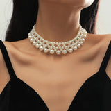Bohemian Pearl Clavicle Chain Layered Necklace