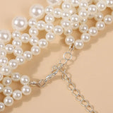 Bohemian Pearl Clavicle Chain Layered Necklace