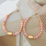 Vintage Bohemian Bead Earrings Acrylic Hanging Jewelry